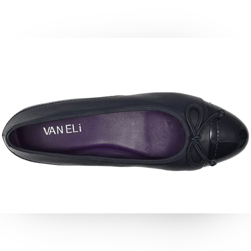 $140 VANELI -  PONTUS FAUX LEATHER CAP TOE BALLET FLATS  Size 11